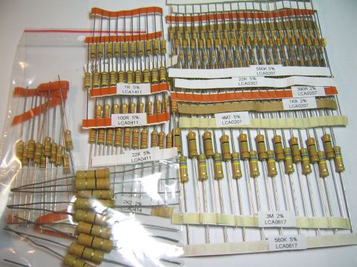 180x CARBON RESISTORS VINTAGE DRALORIC (LCA SERIE) 13 VALUES