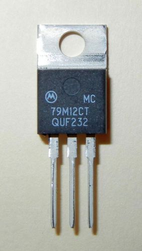 MOTOROLA 79M12CT NEGATIVE 12 VOLT VOLTAGE REGULATOR, TO-220 PACKAGE, 50pc LOTS