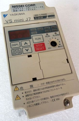 Inverter VS mini J7, 0.2kW, 200V 3phase, CIMR-J7AA20P2, Yaskawa