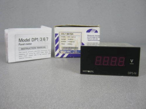 Hanyoung DP3-ND10-3 Digital Panel Meter Volt Meter NEW 110/220 VAC 50/60Hz