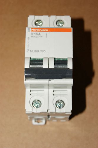 Square D MG-17456 C60 15A 2P Mini Supplementary Protector Circuit Breaker *NIB*