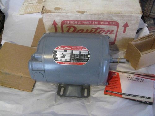 NOS Dayton 3 Phase Motor 3/4 HP 1725 RPM in Box Unused 2N104