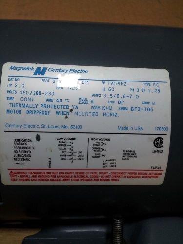 MAGNETEK 2 HP 3 PH FRAME PA56HZ MOTOR