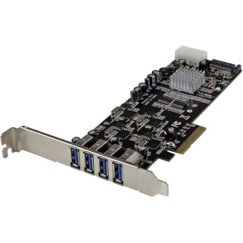 Startech.com 4 port quad bus pci express [pcie] superspeed usb 3.0 (pexusb3s44v) for sale