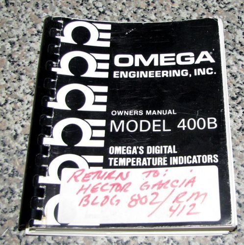 OMEGA MODEL 400B TEMPERATURE INDICATOR MANUAL