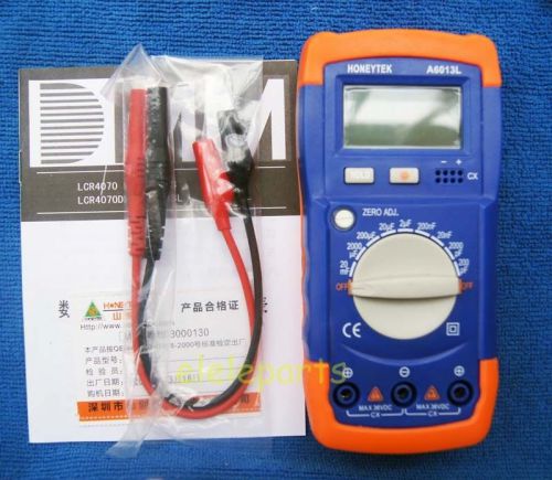 A6013l capacitance capacitor meter tester multimeter 20mf-200pf+tracking number for sale