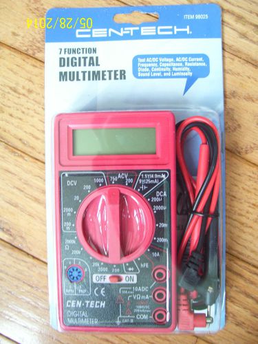 BRAND NEW FACTORY SEALED CEN-TECH 7 FUNCTION DIGITAL MULTIMETER ITEM 98025