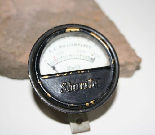 VINTAGE SHURITE D.C. MILLIAMPERES PANEL METER