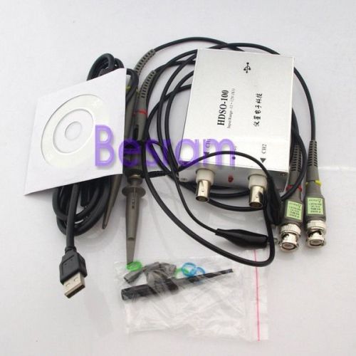 Usb 50m dual channel 100m sampling rate digital virtual oscilloscope for sale