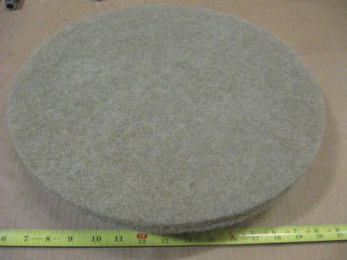 1 BOX OF 5 SKILCRAFT 15&#034; TAN FLOOR BUFFERING PADS NEW