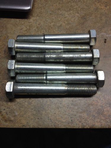5/8 x 4 1/2 grade 2 zinc bolt coarse thread set of 6 for sale