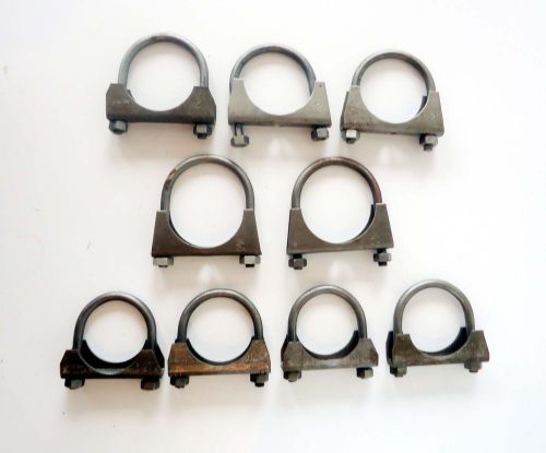 9 Vintage Clamps:  3X 2&#034;, 2X 2 1/8&#034;, 2X 1 3/4&#034;, 2X 1 7/8&#034;