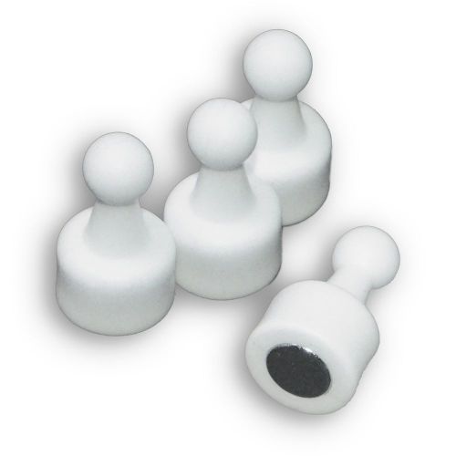 CMS NeoPin® WHITE Color Magnetic Push Pins Each Holds 16 Pages 24-Count
