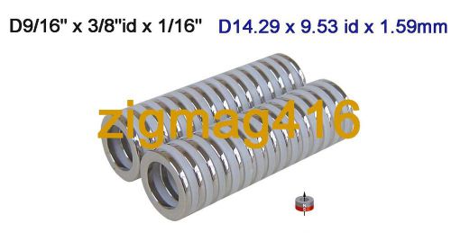 6 pcs of  n52, od9/16&#034; x 3/8&#034;id x1/16&#034;neodymium ring magnets for sale