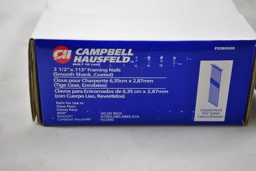 Campbell hausfeld cam fs268500av .113&#034; x 2-1/2  nails - pneumatic - stick for sale