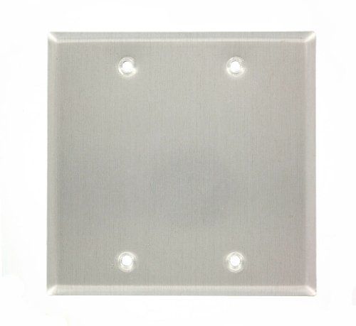 Leviton 83025-ext 2-gang no device blank wallplate  weather-resistant  aluminum for sale