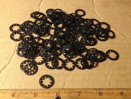 Internal Tooth Star Lock Washers 3/8&#034; ID. Black,Qty 100