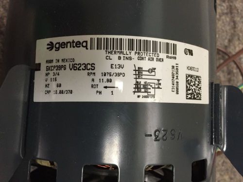 Genteq 3/4HP 1075RMP Motor 5KCP39PGV623CS