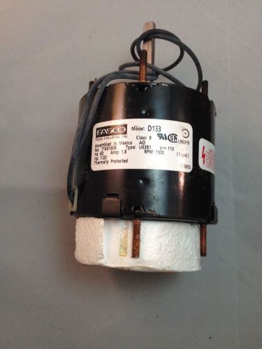 Fasco D133 No. 71631606 Type U63B1 Motor 1/20 HP 115v 1500 RPM 1.8A CCW HVAC