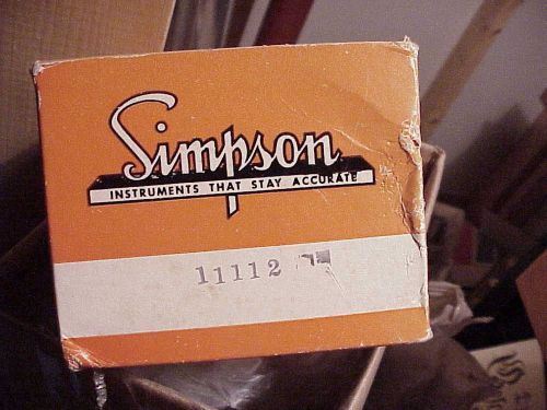 simpson  dc milliamperes gauge  4x5 inchs scale runs  0-100  new in box