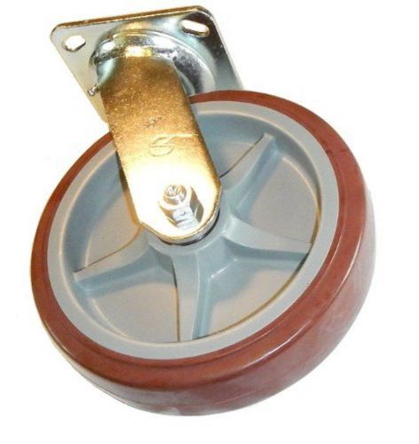 E.r. wagner plate caster, swivel, polyurethane wheel, roller bearing, 900 lbs ca for sale