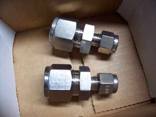 2 parker ss 1/4&#034;-1/2&#034; 4, 8 316 waet ljn stainless compression reducer fittings for sale