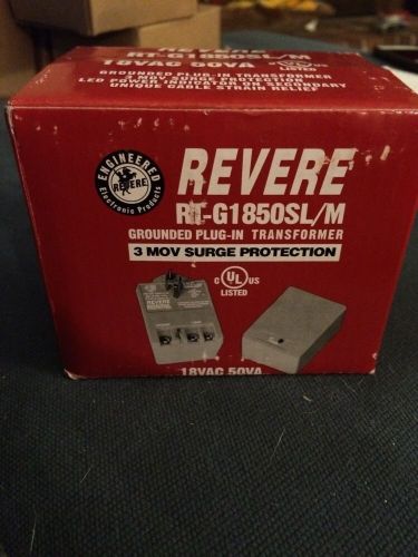 Revere RT-G1850SL/M 18VAC 50VA Plug In Transformer w/ LED - Fast Ship