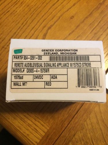 Gentex 904-0291-002 Audible/visual Signaling Appliance W/1575cd Strobe, New!!!