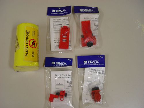 Brady Lockout Lock Out Device Set Circuit Breaker Wall Switch Plug