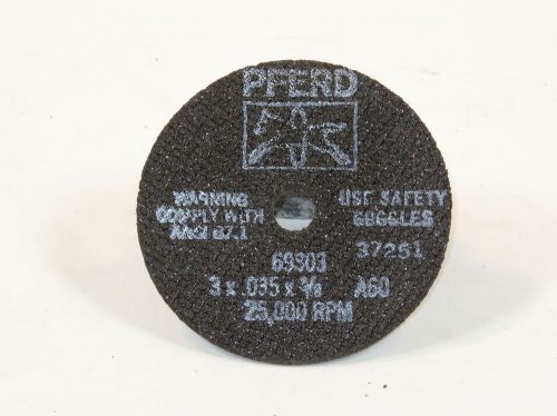 1 lot of 10 - PFERD 3&#034;x.035&#034;x3/8&#034; 60 grit metal cut off wheel pt# 69303 (#907)