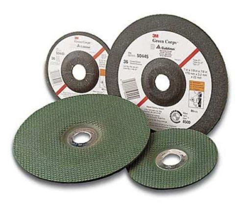 12 new 3m 50445 green corps 7&#034; x 1/8&#034; x 7/8&#034; 36 grit flexible grinding wheels for sale
