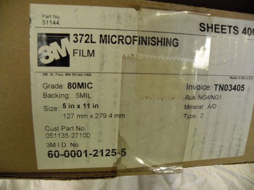 3M 372L MICROFINISHING FILM--80MIC   (100-SHEETS)