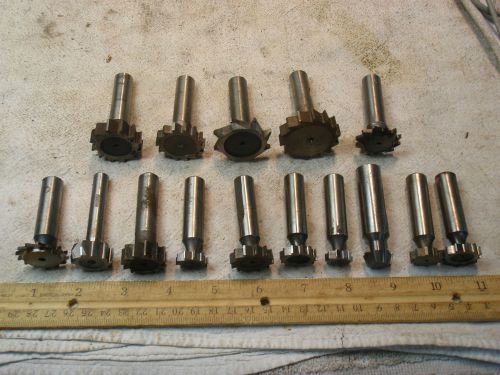 15 PIECE KEYWAY WOODRUFF KEYSEAT CUTTERS VERY GOOD CONDITION MACHINIST