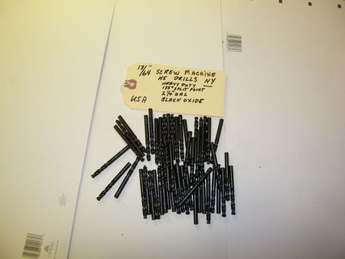 50-PCS 13/64&#034; SCREW MACHINE HS DRILL BITS, NY-USA,NOS