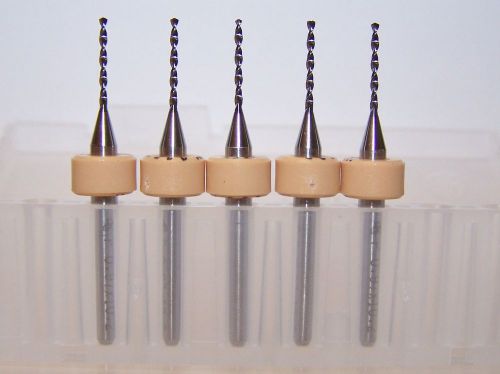 FIVE NEW #62 (.0380&#034;) Printed Circuit Board Drills (PCB)