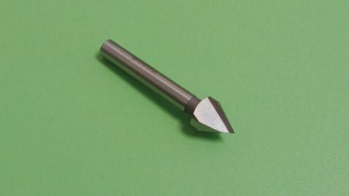 1 x 10.4mm 60 Degree 1 Single Flute HSS Chamfer Chamfering End Mill Bit V Groove