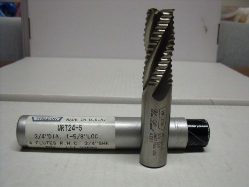 3/4&#034; x 3/4&#034; x 1-5/8 &#034; x 3-3/8&#034; PM COBALT 4 FL  Weldon Rougher End Mill - E44