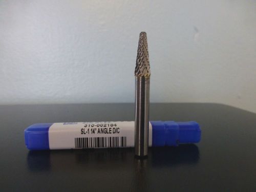 Burr Monster, SL1, 14° Angle, D/C, Taper/Rad End Carbide Burr Tool, 1/4&#034; Dia