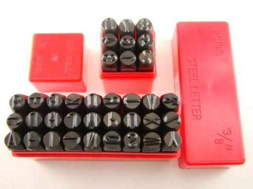 3/8&#034; 10mm letter &amp; number punch stamp set metal-steel-hand a-z *big size* 36pcs for sale