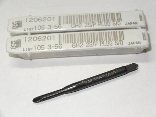 2 new OSG #3-56 UNF GH2 H2 2FL Plug HSS RH Spiral Point Flute Taps oxide 1206201