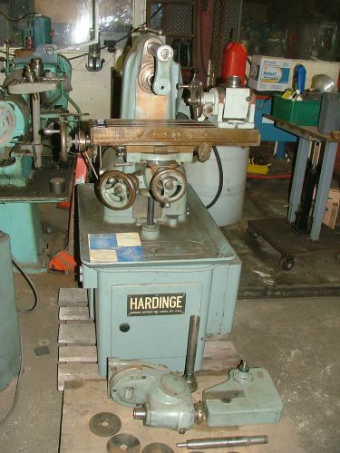 Hardinge UM Universal Horizontal Milling Machine w/ Vertical Head, Arbor &amp; Supp