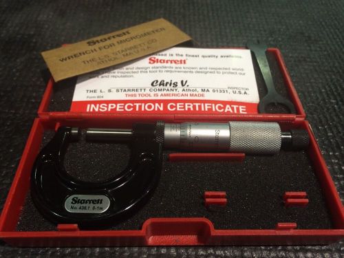 Starrett 436.1 Xrl-1 Outside Micrometer W/ SLC