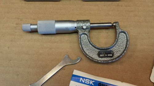NSK 0-1&#034; outside Micrometer with Nice Case &amp; Wrench 0.0001&#034;  Made in Japan