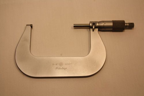 Mitutoyo 101-120 Anvil Micrometer 3&#034; - 4&#034; .0001&#034; Outside Diameter OD ~ Machinist