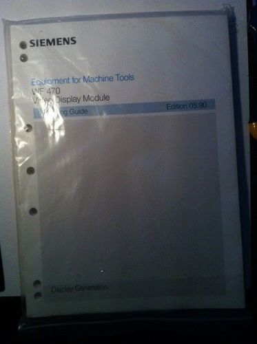 NEW, SEALED SIEMENS WF 470 Video Display Module Planning Guide