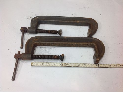 (2) wilton 110  c-clamp short spindle  5&#034; to 10&#034; opening  used for sale