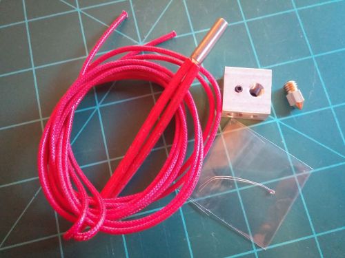 Heater block + cartridge + thermistor kit reprap hot end mendel prusa makerbot for sale