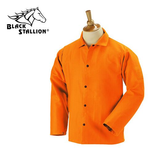 Revco 9 oz FR Cotton 30&#034; Orange Welding Coat Size XL 60-3524