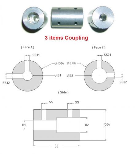 Cnc kit coupling 1/2&#034;x1/2&#034; bore stepper servo motor ball screw cnc router mill for sale