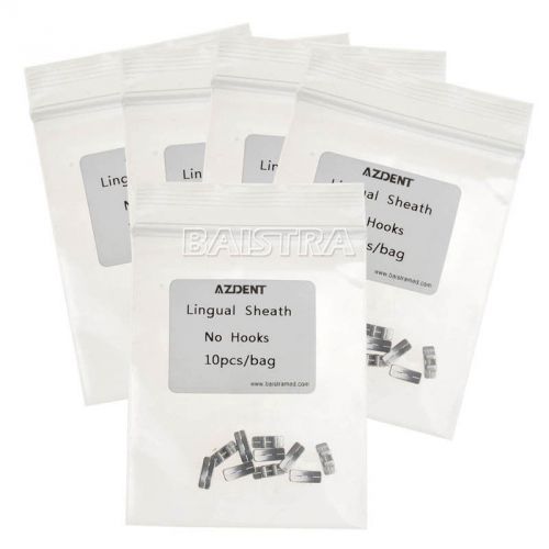 10 Packs Dental Ortho Orthodontic Accessory Lingual Sheath No Hook 10pcs/pack